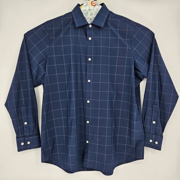 Mizzen Main Shirt Mens XL Leeward Standard Fit Button Up Check Casual Preppy - Picture 1 of 11
